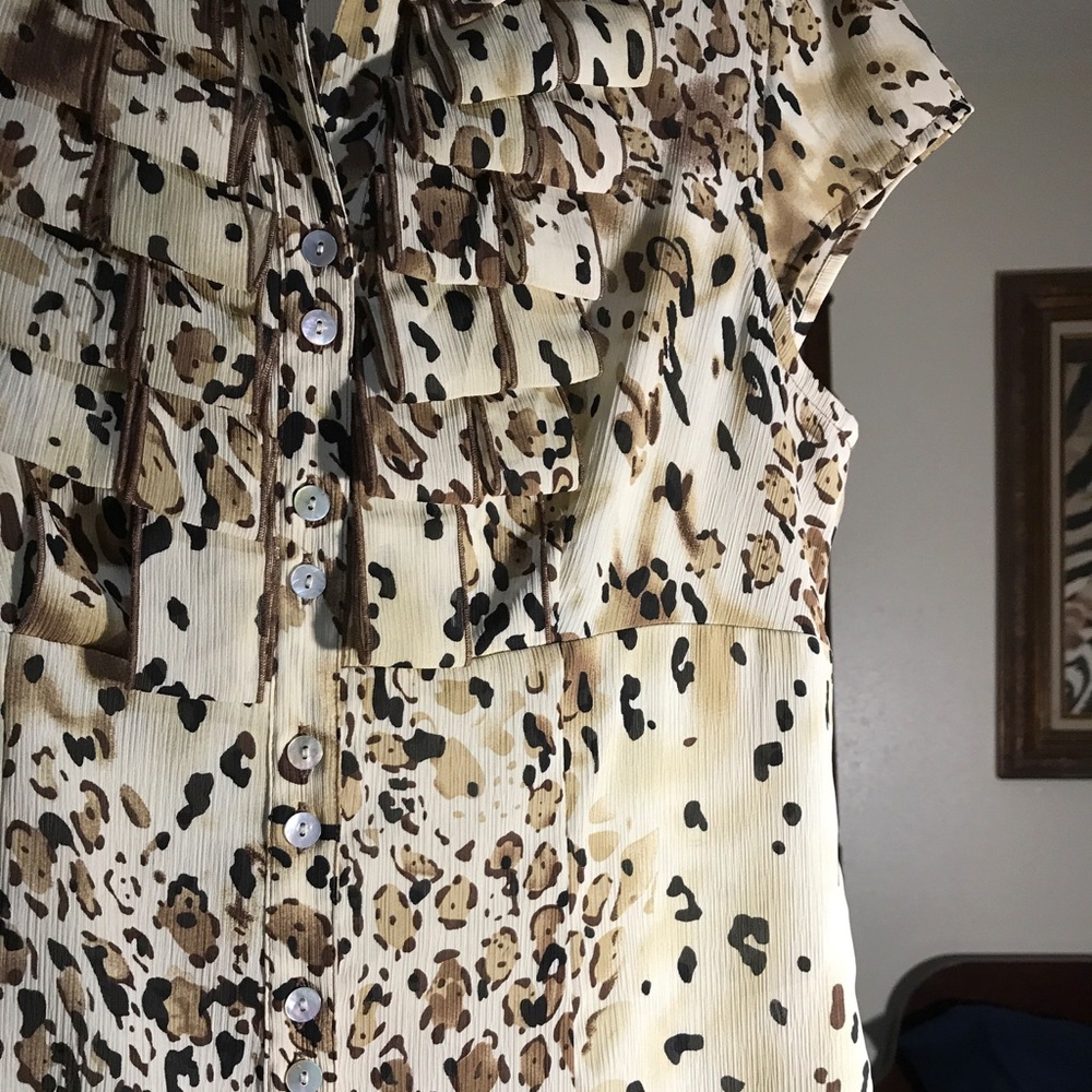 Medium Sheer Button Up Ruffled Cami - Picture 4 of 4